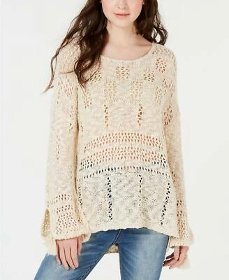 American Rag женщины Juniors овсянка бежевый открытый трикотажа высоты низкого свитер верхний размер M - Изображение 1 из 2