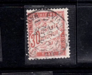 France Tax yt 34 30c Orange Type Duval Cancelled Nov 1894 Ttb Value - Picture 1 of 1