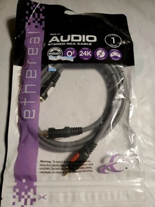 Ethereal MHX-A1 audio sterio RCA cable 24k tips 1 meter new - Picture 1 of 2