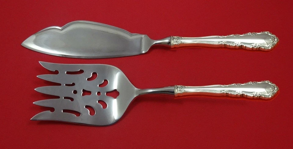 Juego de servir pescado de plata esterlina Shenandoah de Wallace 2 piezas hecho a medida HHWS Foto 1 de 1