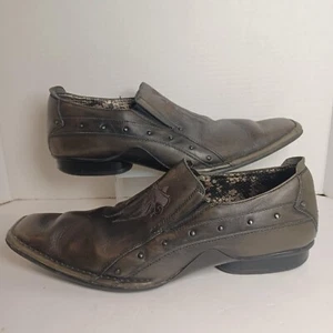 Lounge by Mark Nason Herren Schwarz Leder Geprägt Cross U Rock Halbschuhe US 10,5 - Bild 1 von 7