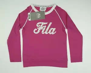 Neu Authentisch Mädchen FILA Langarm Stretch Alter 4 8 Jahre Pink Mit - Bild 1 von 2