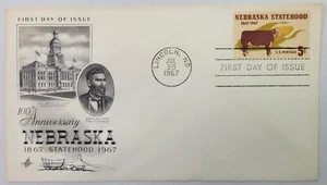 1st Day Issue Stamp & Envelope - 100th Anniversary Of Nebraska Statehood - Picture 1 of 2