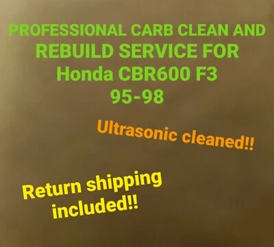 95-98 Honda CBR600F3 CBR 600F3 Profesional Carburador Limpieza y Reconstrucción Servicio CBR600 Foto 1 de 4