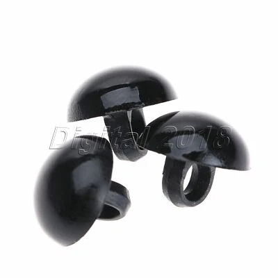 100Pcs Mushroom Domed Round Buttons Sewing Shank Craft DIY Bear Doll Eyes Type - Image 1 of 4