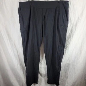 Mountain Hardwear Black Pull On Elastic Waist Pants Size 2X Light Nylon Blend - Picture 1 of 4