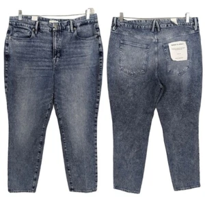 Good American Jeans Damen Größe 12 Indigo Skinny Fit High-Rise guter Klassiker - Bild 1 von 17