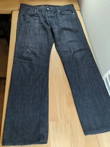 Hugo Boss Men's Black Kansas Regular Fit Jeans Measures 39x33 100% Cotton - Picture 1 of 9