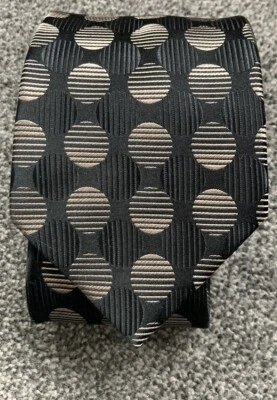 Corbata para Hombres Van Heusen 100% Seda Negra Multi Lunares Patrón Inteligente Foto 1 de 4