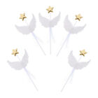 5 Pcs Cake Insert Plastic Baby Wings Cupcake Topper Angels Pick Party