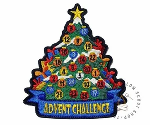 Advent Challenge Christmas Badge / Patch Scouts Girl Guide Blanket Cubs Beavers  - Picture 1 of 1