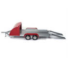 Autoworld American Muscle - Accessories - Auto Transport Trailer Silver and Red