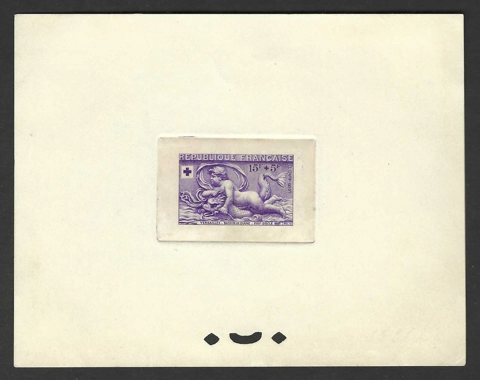 FRANCE 1952 SCOTT # B274 RED CROSS CUPID FROM THE DIANA FOUNTAIN VERSAILLE - Image 1 of 2