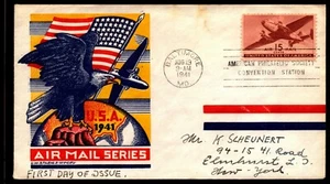 Scott C28 15 Cents Transport Plane Staehle FDC Addressed Planty C28-22 - Picture 1 of 2