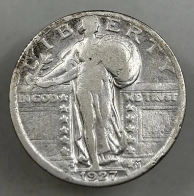 1927-S 25C Standing Liberty Quarter Dollar F - - Image 1 of 2