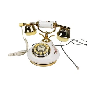 French Style Porcelain Telephone with a Rose Floral Design - Picture 1 of 14