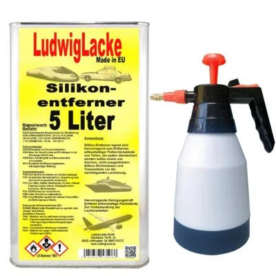 Silikonentferner 5 LITER  KURZ  FÜR AUTOLACK Lackierer Ludwiglacke & Zerstäuber - Bild 1 von 2