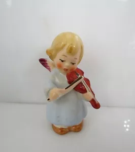 Goebel Angel Playing Violin Miniature Ceramic Figurine 3" W. Germany - Picture 1 of 7