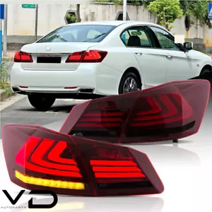 For 2013-2015 Honda Accord Sedan 4 Door Pair VLAND LED DRL Tail Lights Rear Lamp - Picture 1 of 17