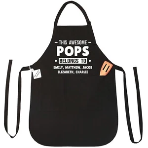 Delantal Pop Personalizado Regalos Día del Padre Delantal Personalizado Regalo para Pops - Imagen 1 de 4