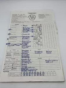 1989 Milwaukee Brewers 17.9.89 Teamspiel gebrauchter Plan SELTEN BP Bestellung VS Rangers - Bild 1 von 14