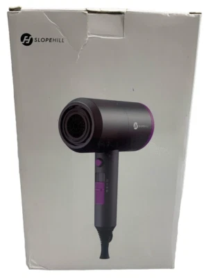 Slopehill Professional Ionic Hair Blow Dryer 1800W Purple Gray for Home Salon - Image 1 of 4