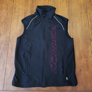 Nordica Womens Large Activewear Vest Black Zip Front Pockets Sleeveless L - Picture 1 of 6