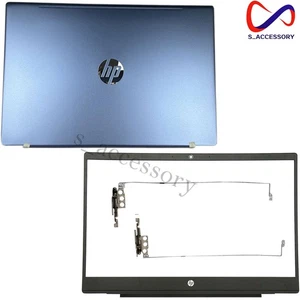 New HP Pavilion 15-CS 15-CW 15-CS3073CL LCD Back Cover Bezel Hinges Fog Blue US - Picture 1 of 8