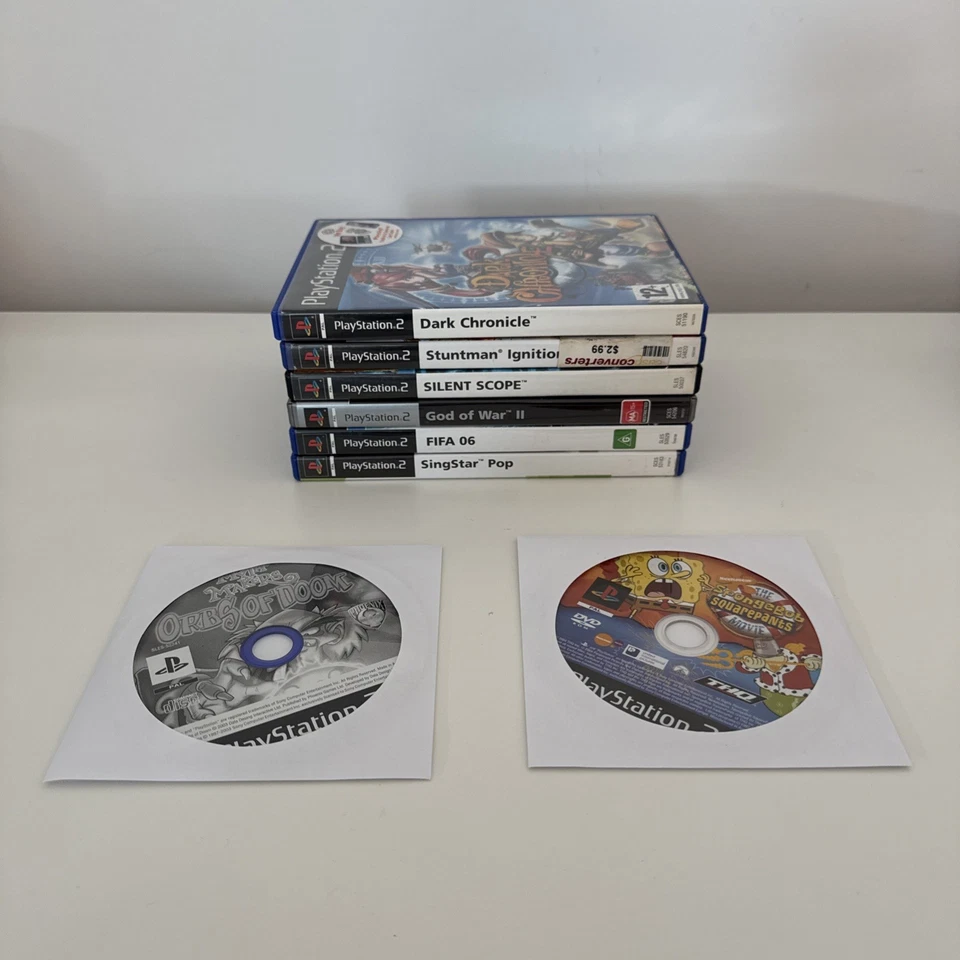 8x PS2 Game Bundle – Dark Chronicle, God of War 2, Silent Scope + More (Tested) - Image 1 of 4