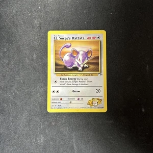 Pokémon TCG Lt. Surge's Rattata Gym Heroes 82/132 Regular Unlimited Common D1 - Picture 1 of 2