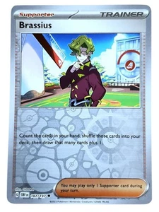 Brassius 187/197 Sv03: Fiamme Ossidiana Reverse Holo Pokemon - Foto 1 di 2