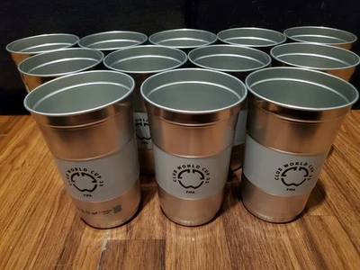 Lote de 12 clubes Copa do Mundo FIFA 25 2025 lembrança copo superior de alumínio 24 oz Beer Pong - Imagem 1 de 3