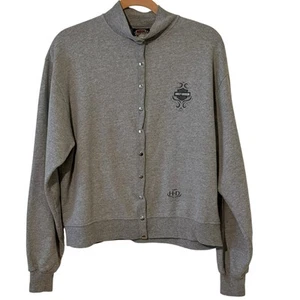 Vintage Harley Davidson Size Large Made in USA Snap Up Sweatshirt Jamestown HD - Picture 1 of 8