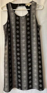 Mini Abito Canotta Rosa Repubblica Nero/Bianco Boho Estivo Stampa Mandala Taglia M - Foto 1 di 8