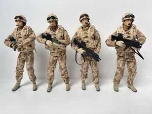 HM Armed Forces British Infantry Desert Camo Soldiers x 4 Job Lot With Weapons - Picture 1 of 15
