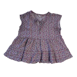 Jane and Delancey Womens Blouse Top Cottagecore Pink Spring Floral Large EUC - Picture 1 of 10