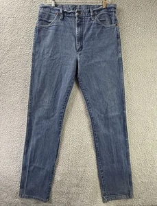 Wrangler 13MWZ Jeans Mens 35x38 Blue Denim Cowboy Cut Western Straight Leg USA - Picture 1 of 17