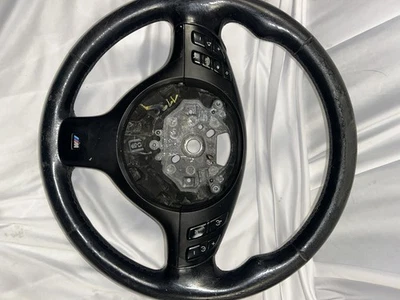 OEM 2001-2006 BMW E39 540i M5 E46 M3 330i M-Sport Complete Steering Wheel Black - Image 1 of 4