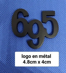 Logo 695 Noir Mat Autocollant en métal avec effet 3d Abarth neuf - Foto 1 di 4