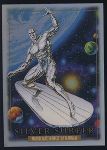2024 Skybox Marvel Masterpieces '92 Platinum Rainbow Parallel #90 Silver Surfer - Picture 1 of 2