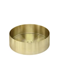 Meir Round SS Bathroom Basin 380 x 110 - PVD Tiger Bronze MBRP-380110-PVDBB - Picture 1 of 3
