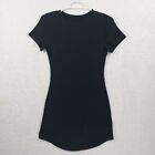  Women's Round Neck Short Sleeve T Shirt Dress Irregular Hem Haola NEW