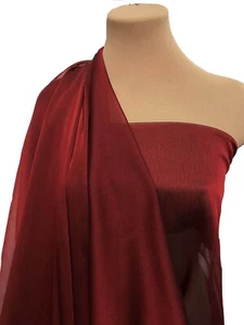TELA DE GASA IRIDISCENTE ROJA/NEGRA 60" POR YARDA, CORTINAS, DESGASTE FORMAL - Imagen 1 de 2