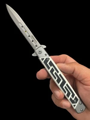 WARTECH 9.5 英寸弹簧辅助战术口袋刀 G10 手柄 EDC 夏普 438WT — 第 1/4 张图片