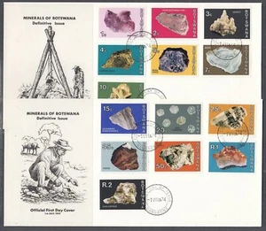 Botswana Scott 114-27 FDC - 1974 Minerals Issue - Imagen 1 de 1