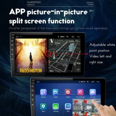 10.1"2Din 4G Carplay DSP Android 10.1 Car MP5 Player Navi GPS Wifi 8 Core 4+64GB - Imagem 1 de 4