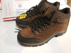 DIEHARD BROWN LEATHER UPPER STEEL TOE WORK HIKING ANKLE MENS 7.5 MED BOOTS - Picture 1 of 7