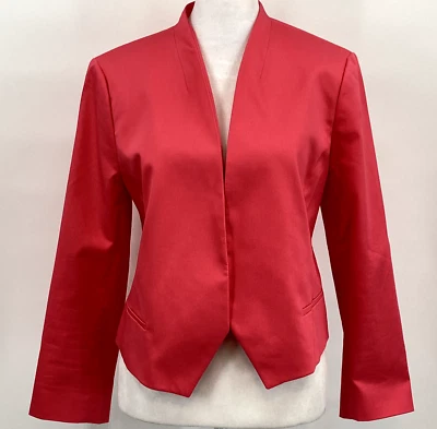 Blazer para mujer ANN TAYLOR talla 10 rosa mezcla de algodón forrado chaqueta carrera cócteles Foto 1 de 4