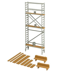 Kibri H0 Baugerüst ,Baustellenzubehör, Bauzaun verschiedene Deko Set Neu u. OVP - Bild 1 von 9