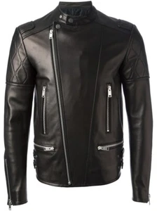 BALENCIAGA Leather Biker Jacket IT 48 / UK 38. Slim Fit - Picture 1 of 11
